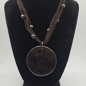 Silpada Brown Necklace with Silver Accents